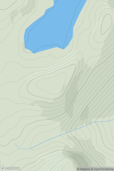 Thumbnail image for Cnoc Loch Crocach [Durness to Loch Shin] showing contour plot for surrounding peak